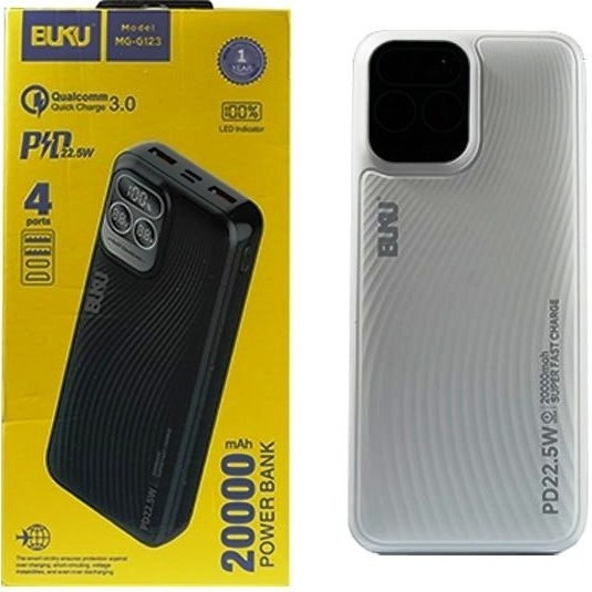پاوربانک 30000 mAh برند BUKU مدل MG-G123