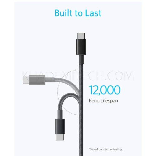 کابل شارژ دو سر تایپ سی انکر مدل ANKER A8753H11 مشکی طول 1.8 متر