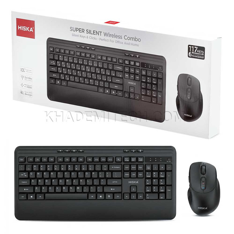 کیبورد و موس بی سیم هیسکا H-MK25