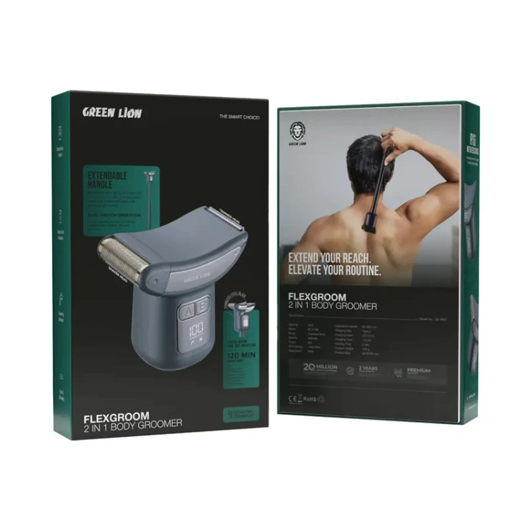 ماشین اصلاح گرین لاین مدل GREEN LION GNFLXGR2N1GY GL-TM37 FLEXROOM