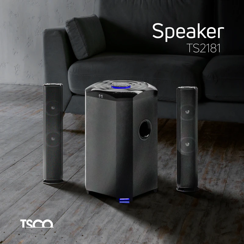 اسپیکر بلوتوثی تسکو مدل TS 2181، با توان خروجی 120 وات و بلوتوث نسخه 5.3
